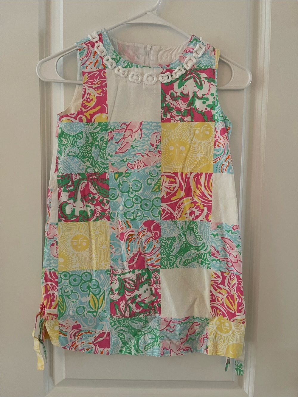 Lilly Pulitzer Girls' Patchwork Sundress - Pink, Green, Yellow, Aqua